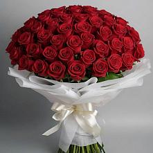 Букет 101 Красная роза Блэк Мэджик в Троицком Омской области