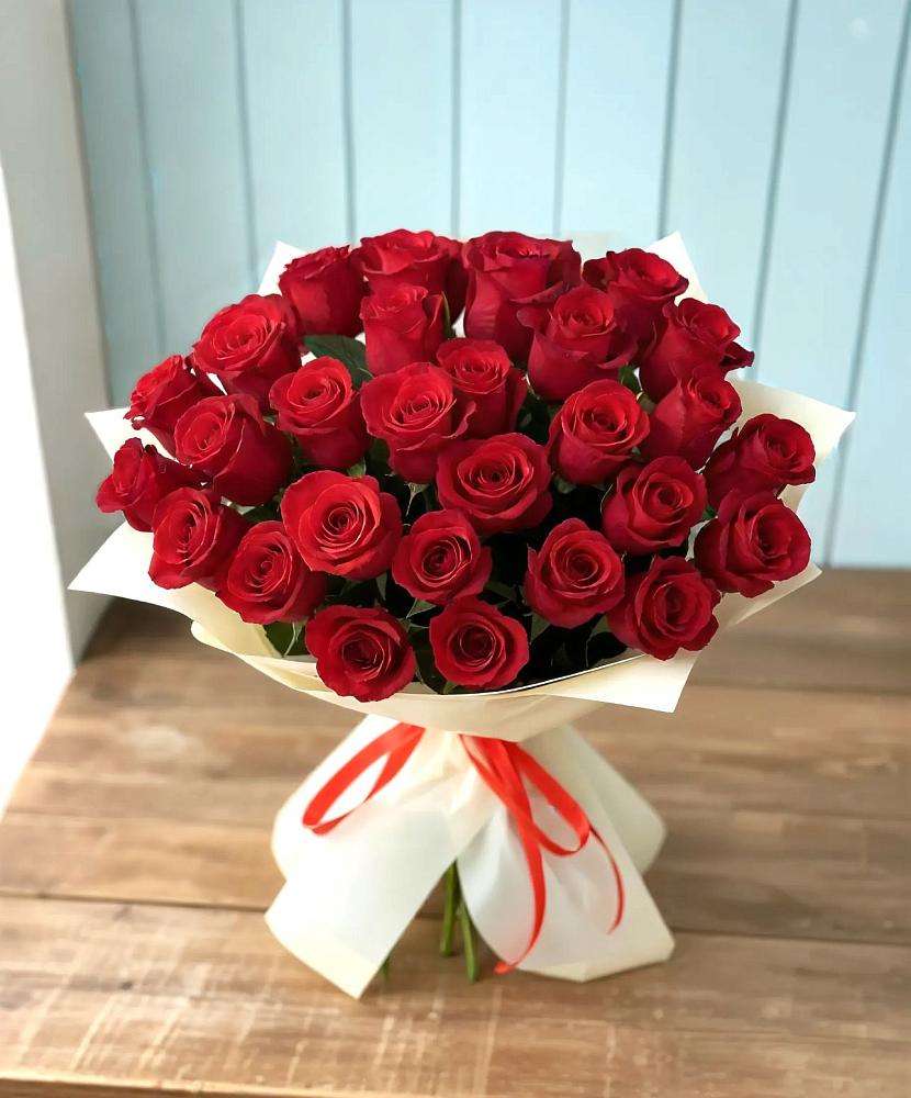 Букет 29 Красных роз в Троицком Омской области