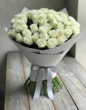 Букет 35 Белых роз в Троицком Омской области