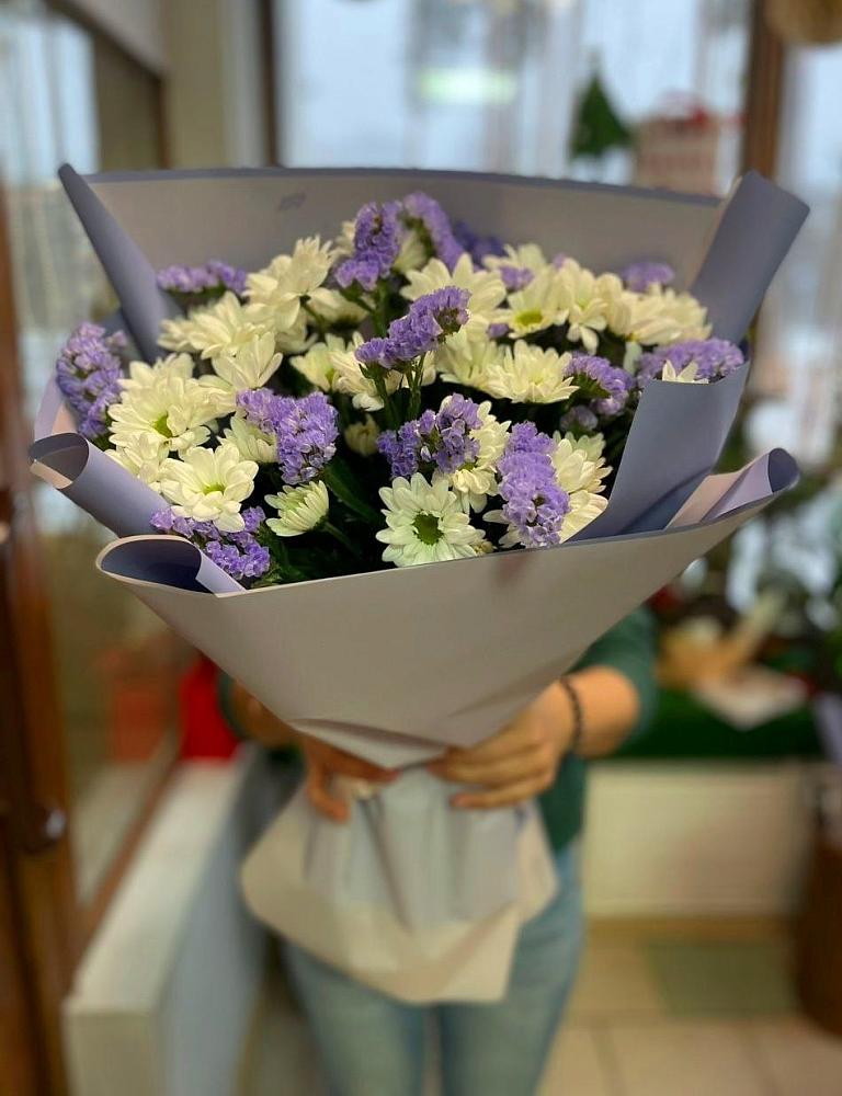 Букет цветов из: Хризантемы в Троицком Омской области