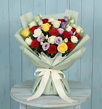 Букет цветов из:  Розы в Троицком Омской области