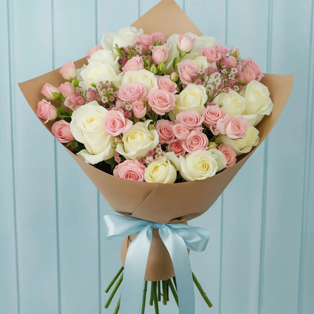 Букет цветов из: Розы в Троицком Омской области