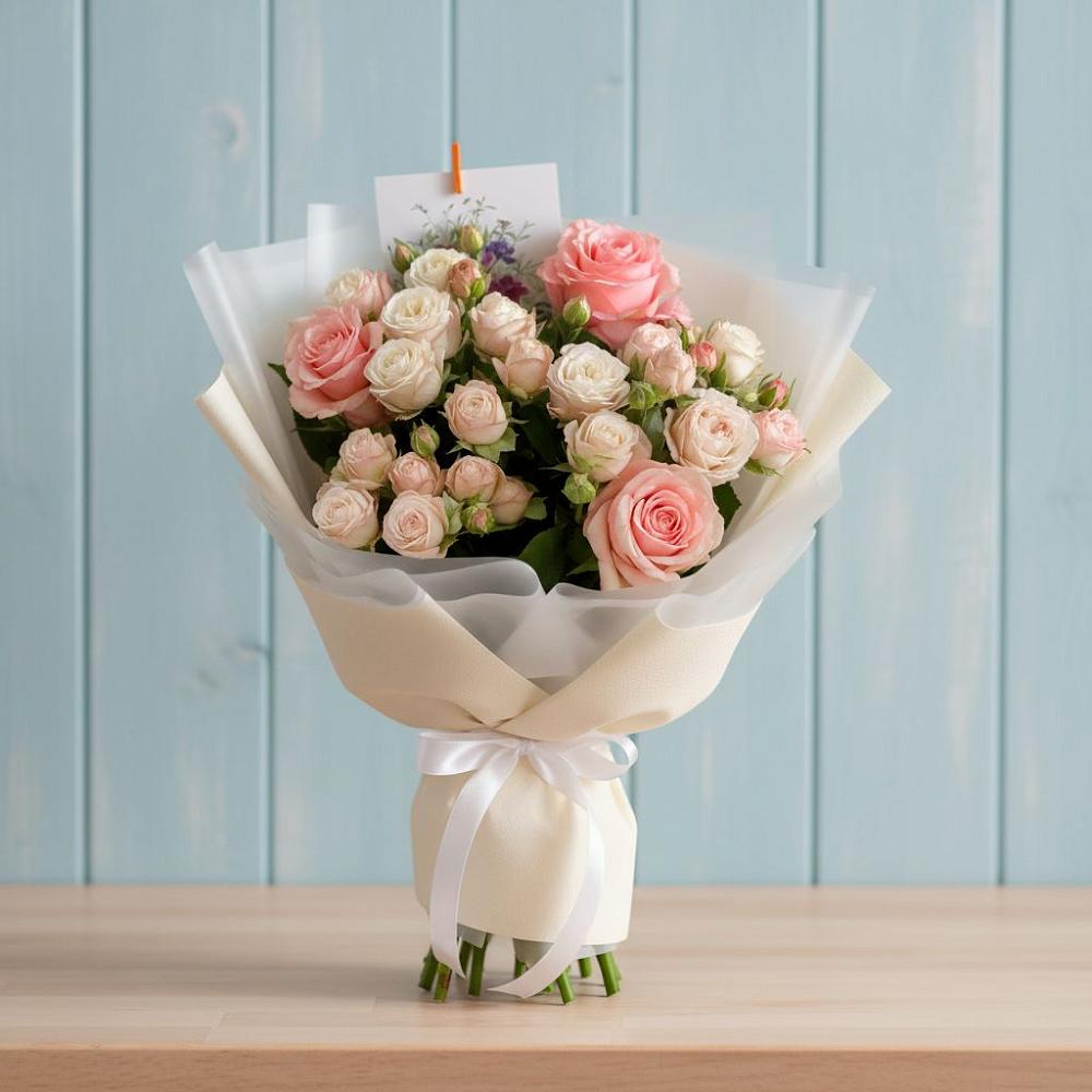 Букет цветов из: Розы в Троицком Омской области