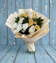 Букет цветов из:  Розы и Хризантемы в Троицком Омской области