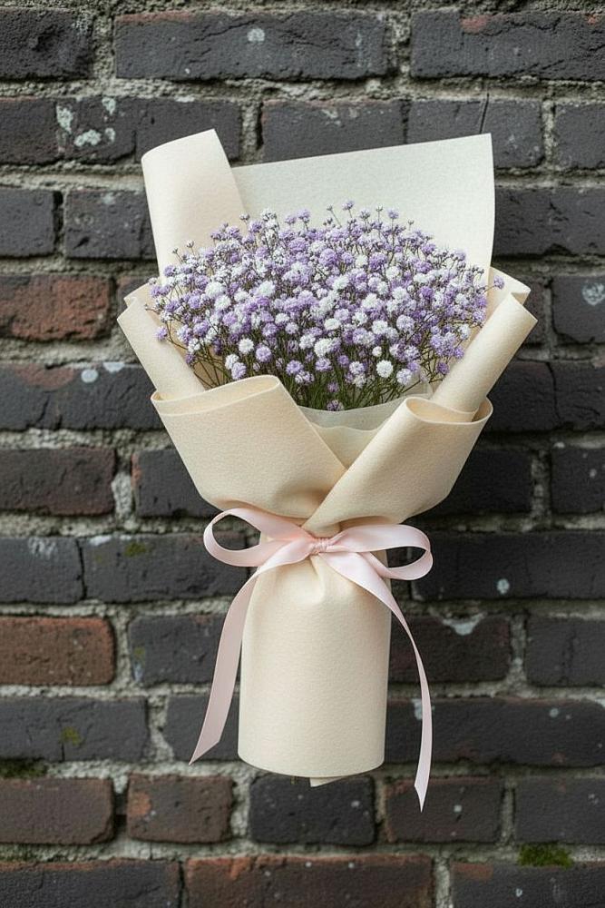 Букет цветов из: Гипсофила в Троицком Омской области