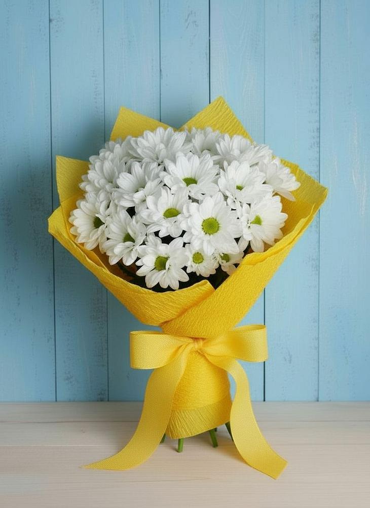 Букет цветов из: Хризантемы в Троицком Омской области