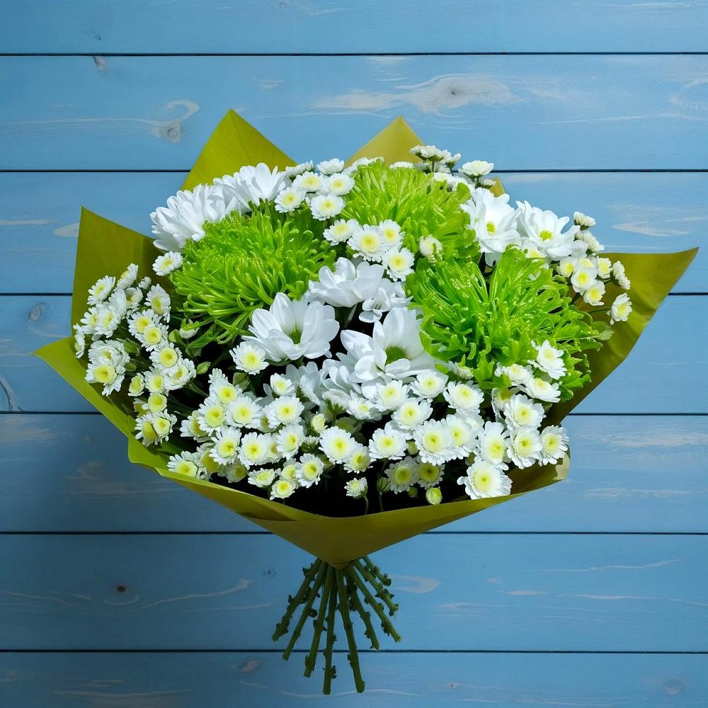 Букет цветов из: Хризантемы в Троицком Омской области