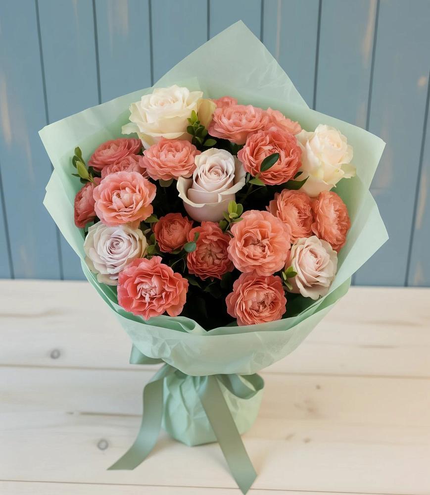 Букет цветов из: Розы в Троицком Омской области