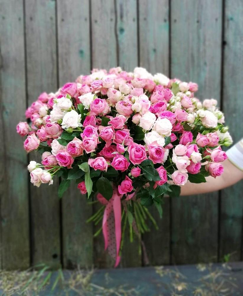 Букет Розовые кустовые розы Натали и Лав Лидия в Троицком Омской области