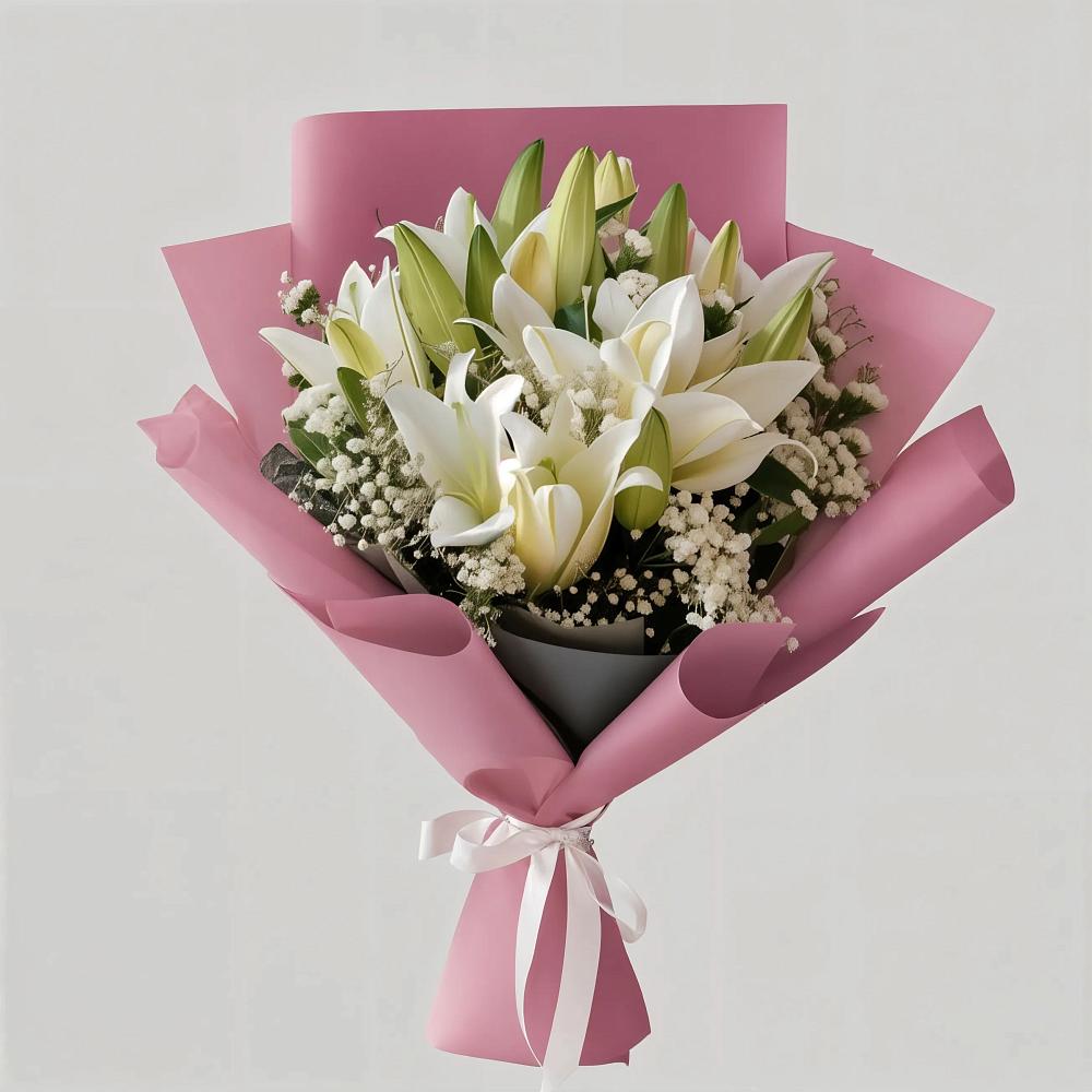 Букет цветов из: Лилии в Троицком Омской области