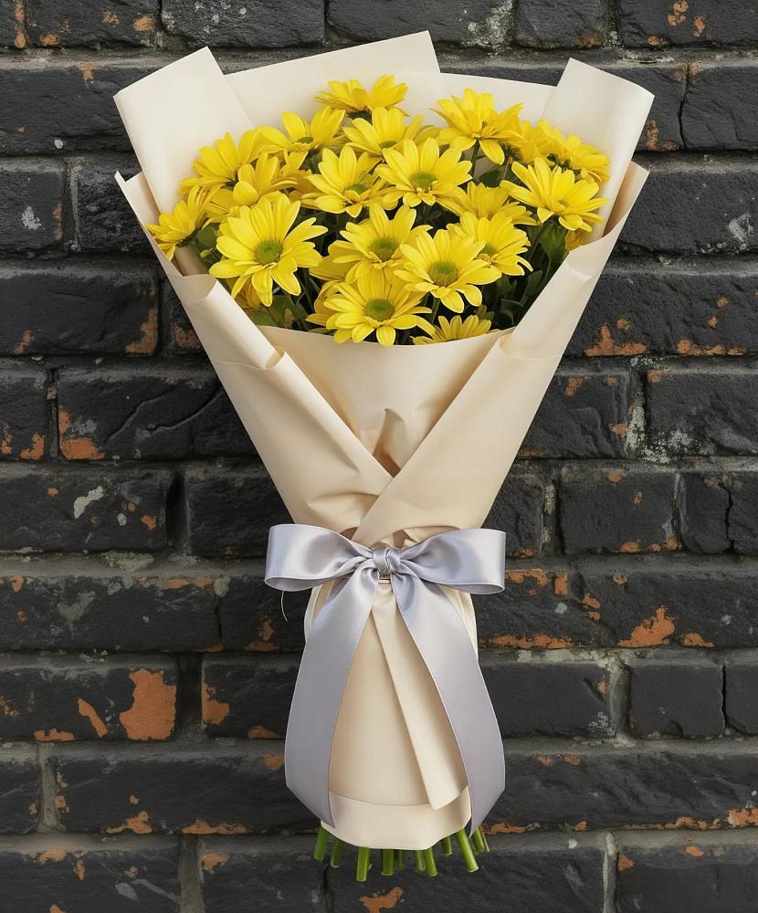 Букет цветов из: Хризантемы в Троицком Омской области