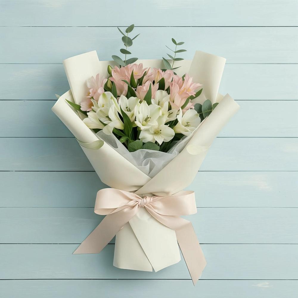 Букет цветов из: Альстромерии в Троицком Омской области