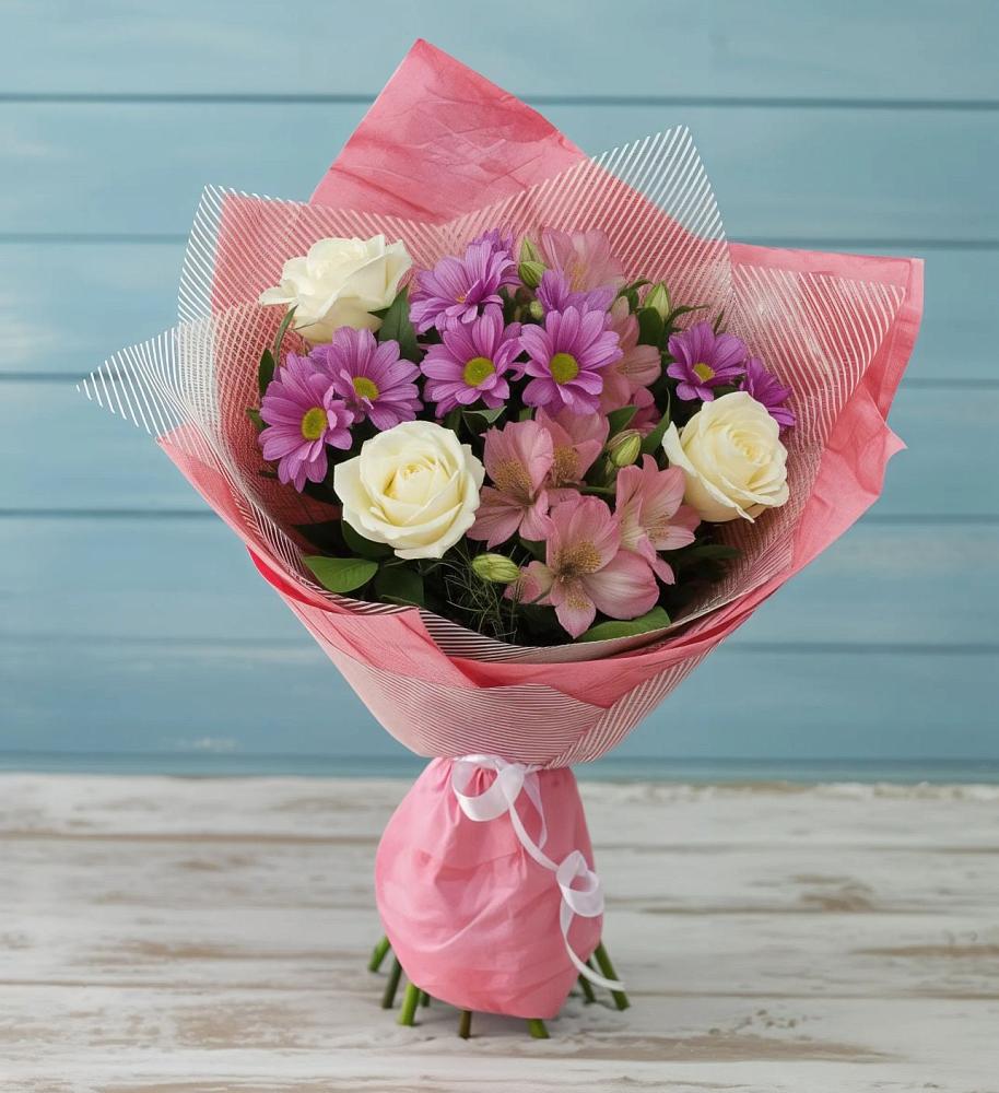 Букет цветов из: Герберы в Троицком Омской области