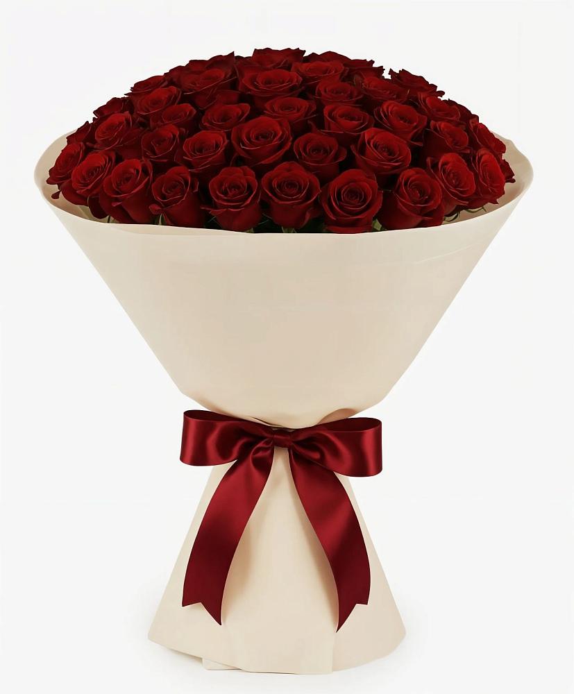 Букет 101 Бордовая роза Блэк Бакарра в Троицком Омской области